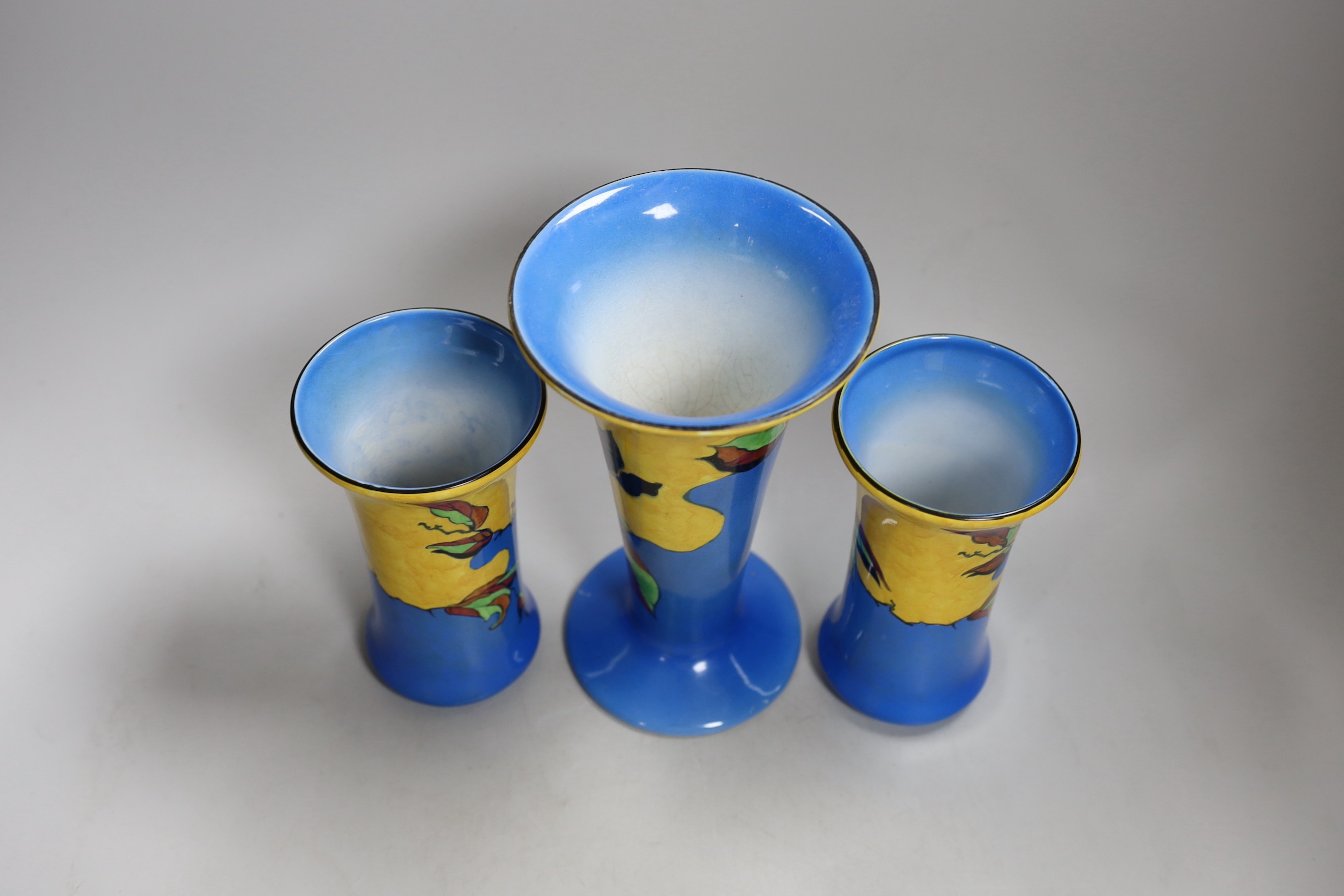 Wilkinson's Indian Summer group of three vases and an ash tray